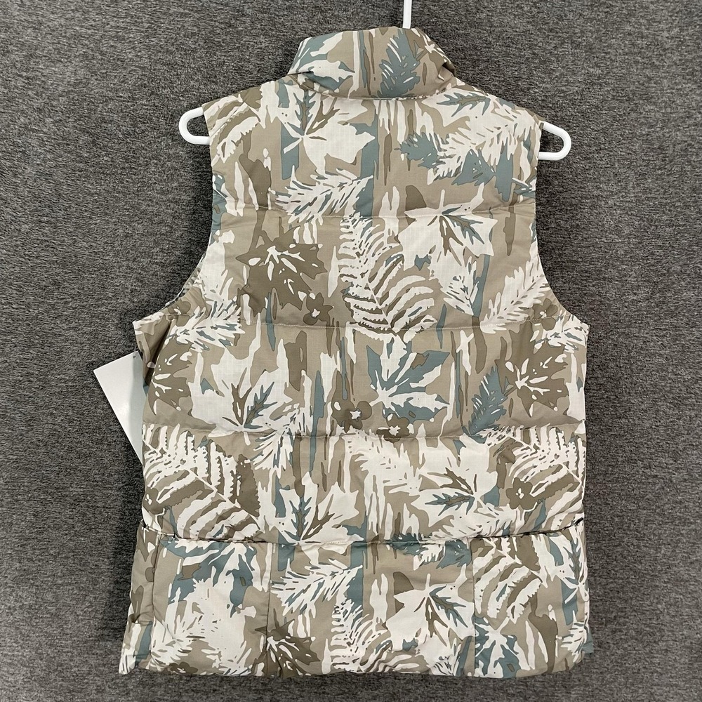 Mountain Hardwear Nevadan Down Vest Womens Small Beige Floral 650 Fill Quilted - Picture 8 of 9